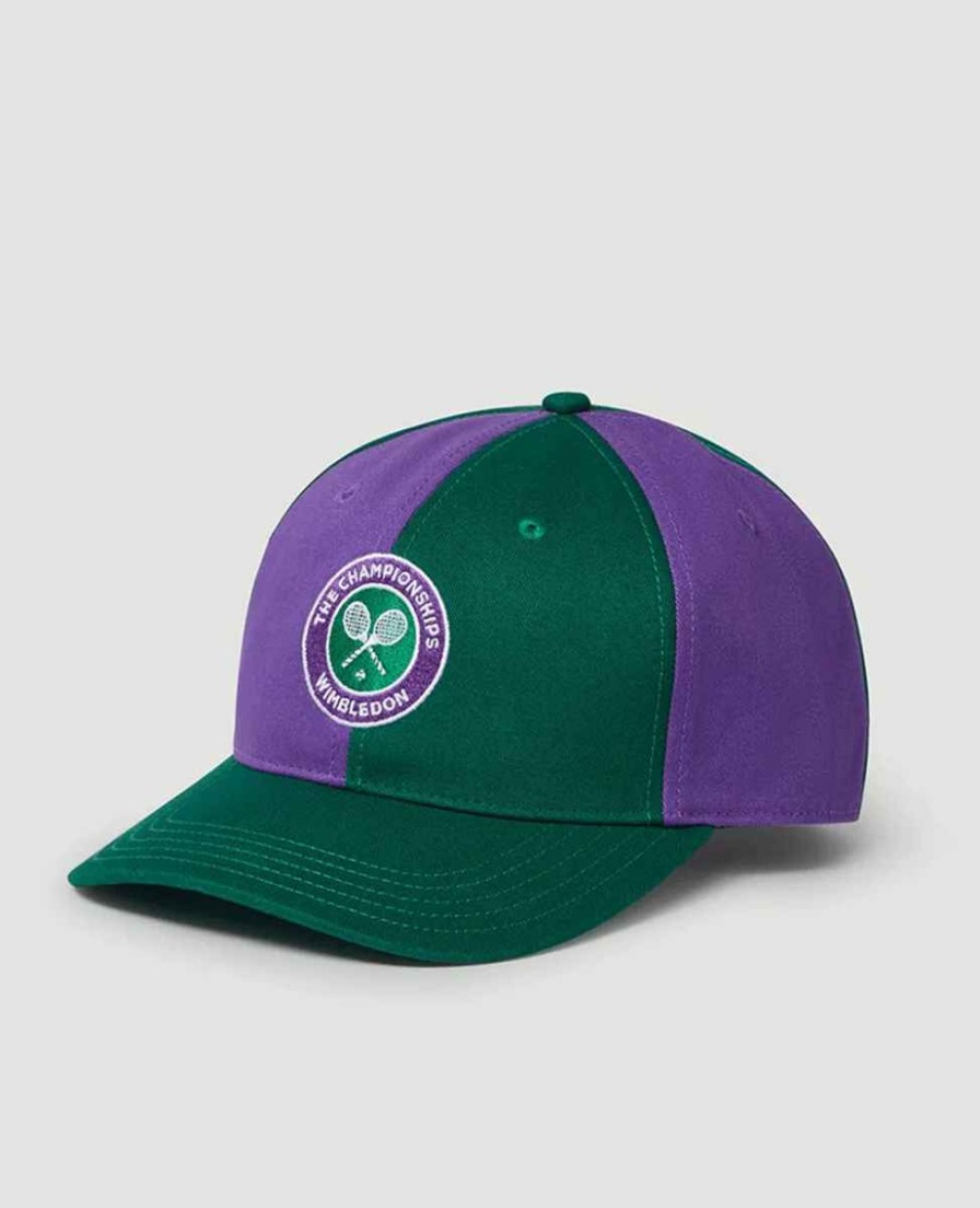 Clothing Wimbledon Headwear | Kids Championships Panel Cap - Green & Purple