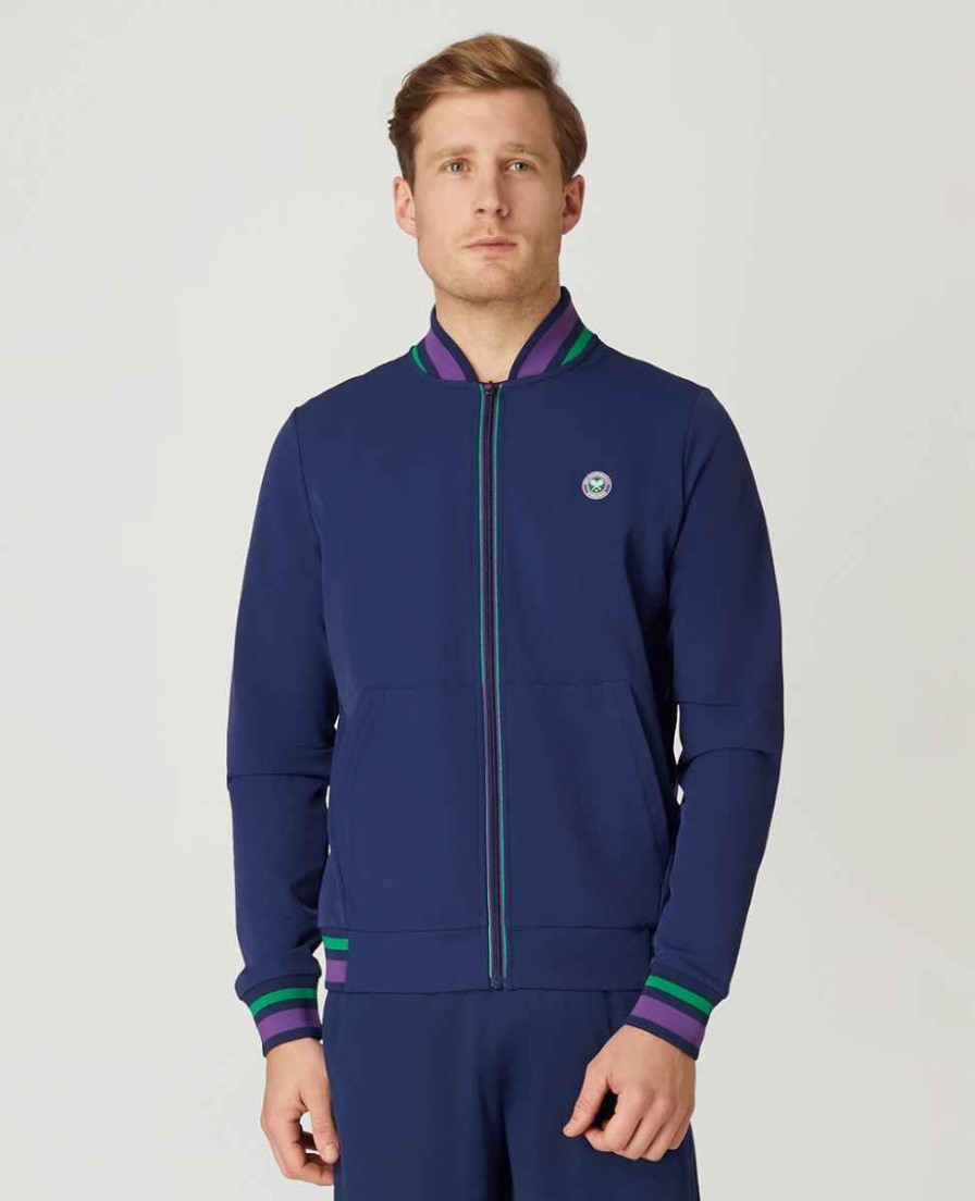 Clothing Wimbledon Sport | Mens Full Zip Jacket - Navy • Dominicbled